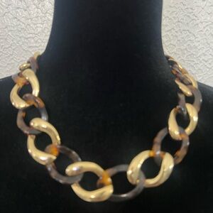 Vintage Ralph Lauren gold leopard link necklace